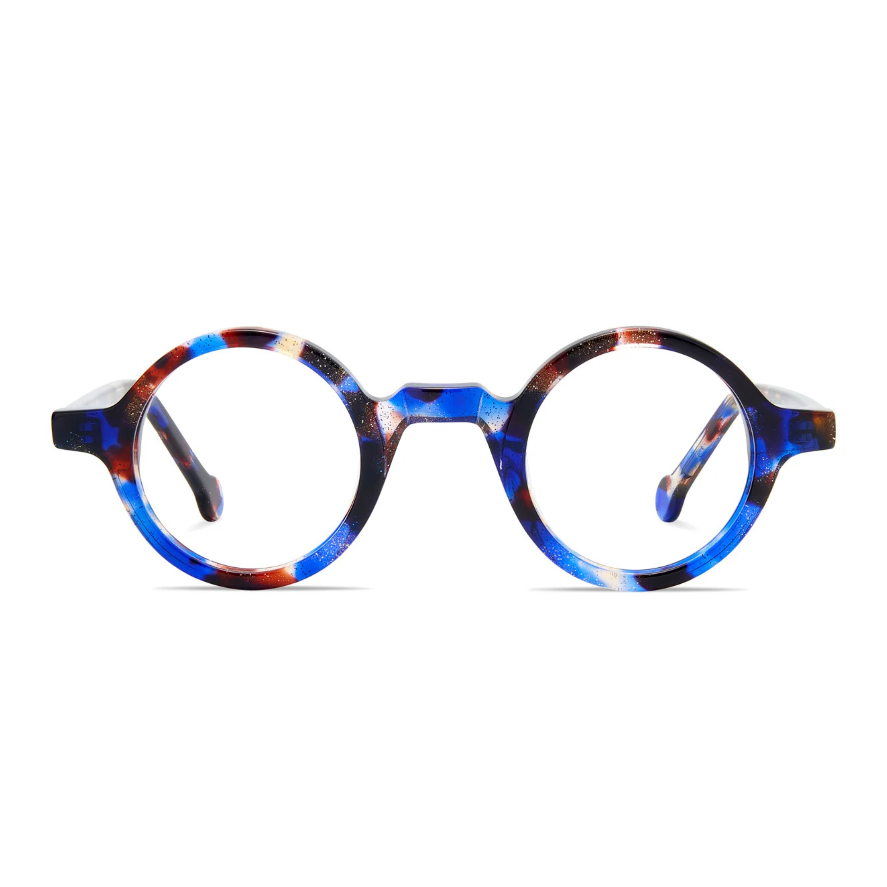 round eyeglasses vintage thick frame unisex