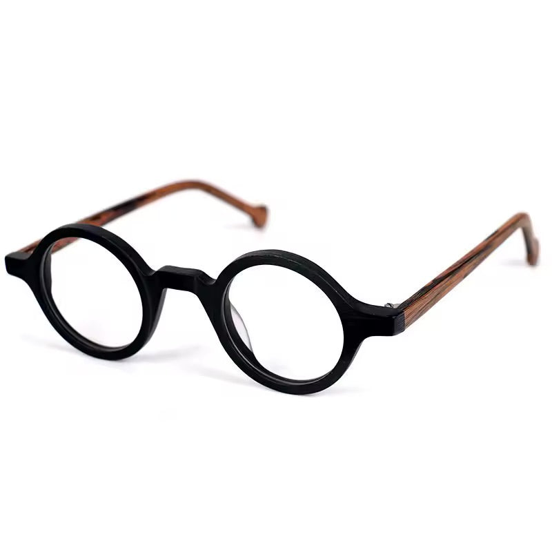 round eyeglasses with 145mm temple length comfort fit