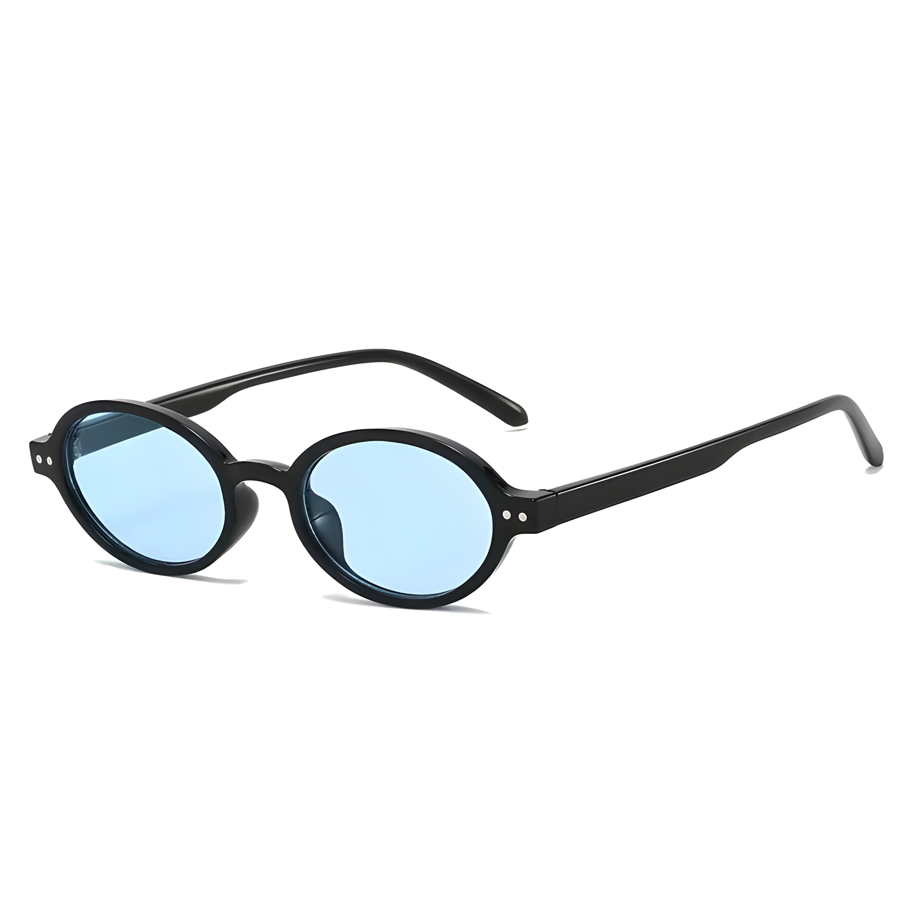 stylish round sunglasses vintage frame green lens