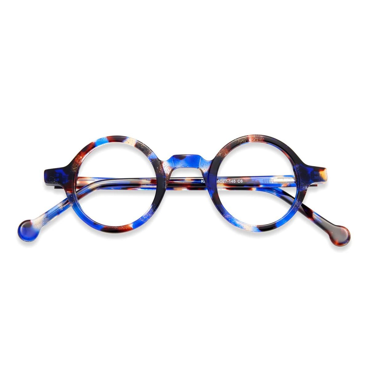 thick frame round eyeglasses classic retro design