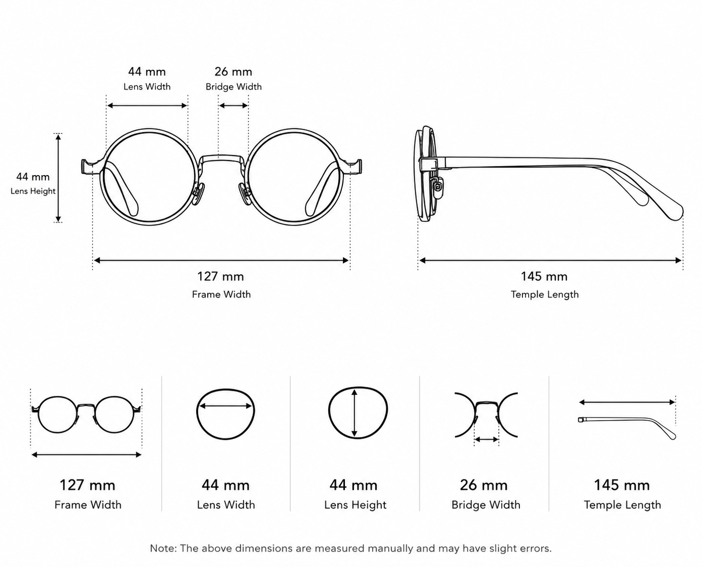 unisex round eyeglasses classic intellectual style