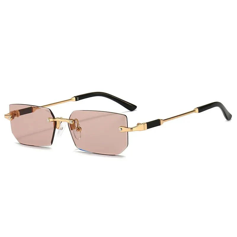 Vertigo Rimless Rectangle Sunglasses for Clearer Wider Vision-10