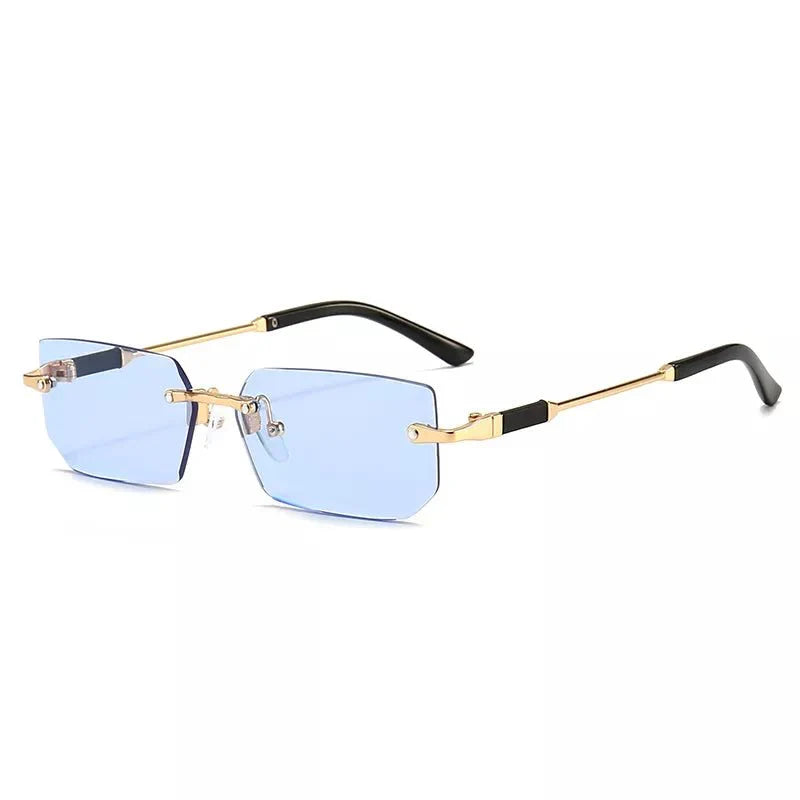 Vertigo Rimless Rectangle Sunglasses for Clearer Wider Vision-4