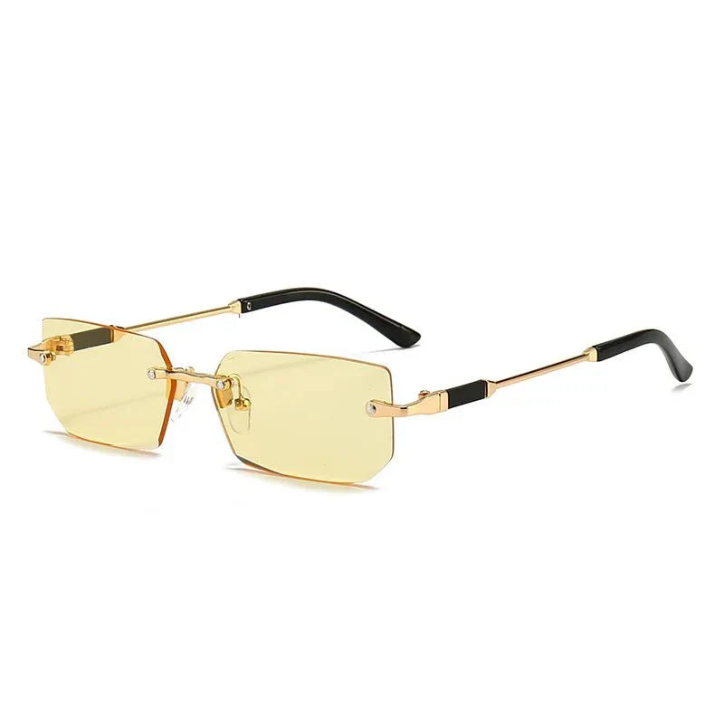 Vertigo Rimless Rectangle Sunglasses for Clearer Wider Vision-1