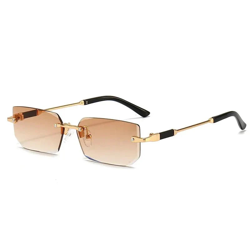 Vertigo Rimless Rectangle Sunglasses for Clearer Wider Vision-11