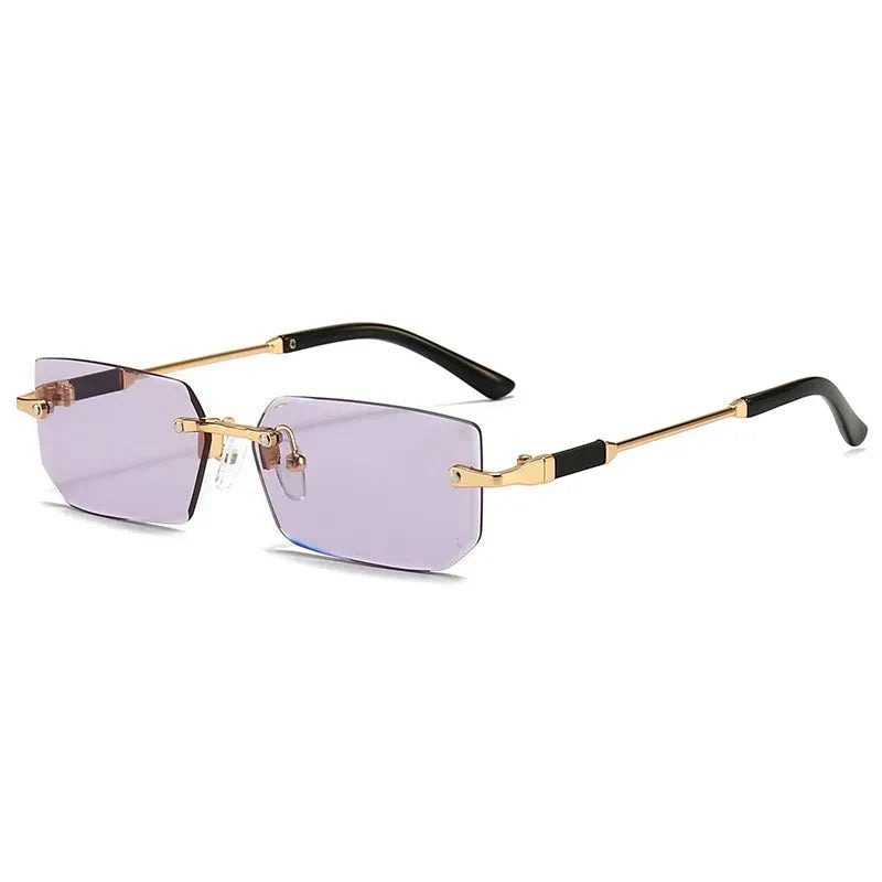 Vertigo Rimless Rectangle Sunglasses for Clearer Wider Vision-3