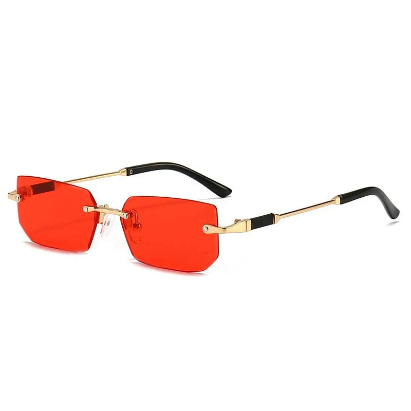 Vertigo Rimless Rectangle Sunglasses for Clearer Wider Vision-6