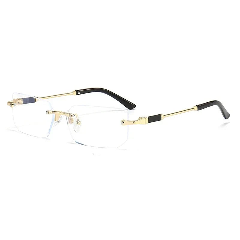 Vertigo Rimless Rectangle Sunglasses for Clearer Wider Vision-9