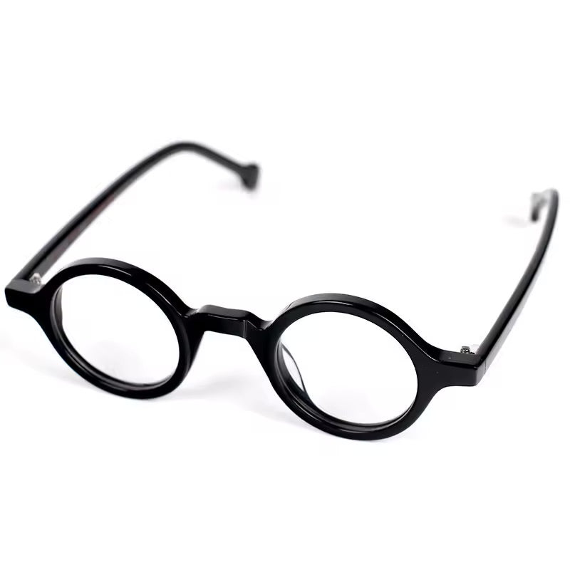 vintage round eyeglasses bold thick frame style